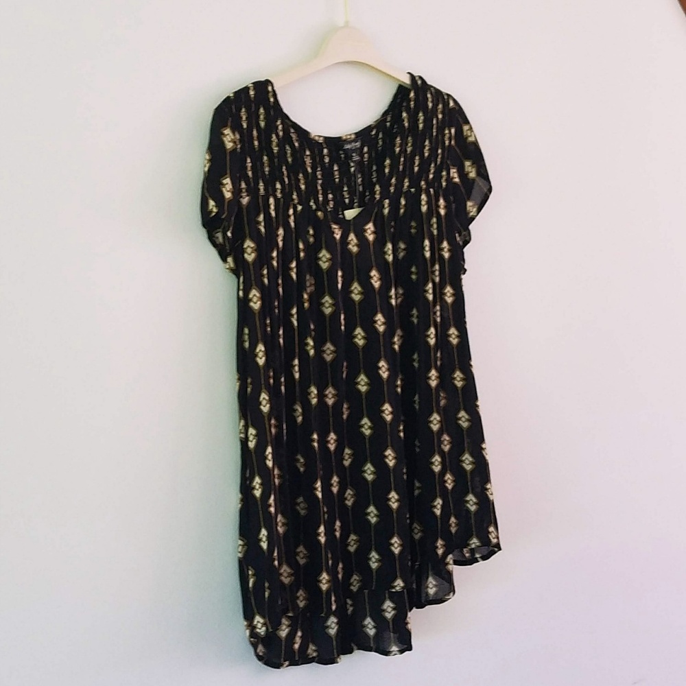 Lucky Brand Printed Peasant Top